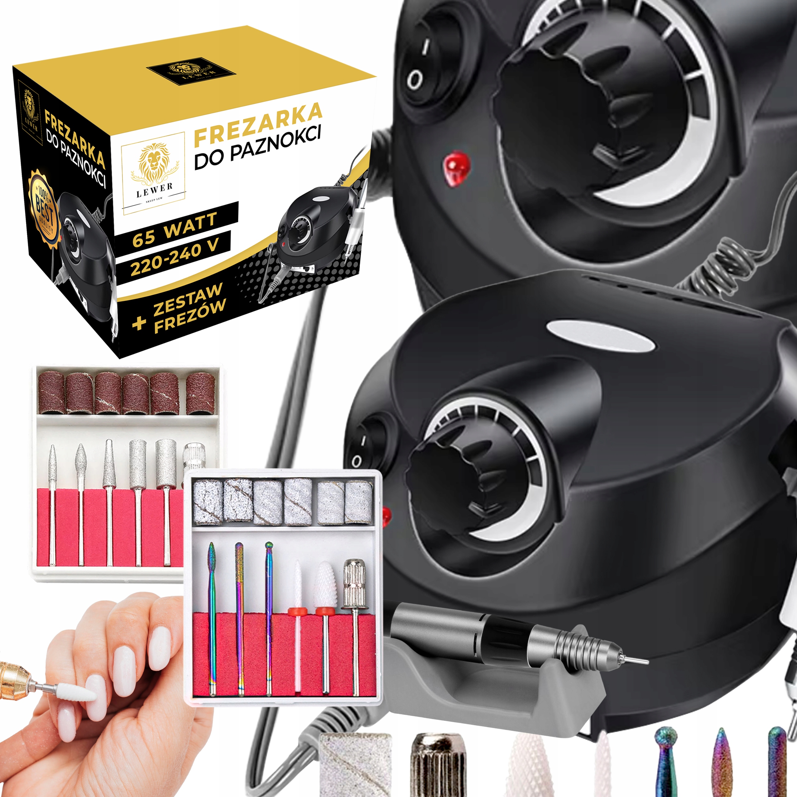 Bruska 65W Manikúra Pedikúra Profesionální Silná Frézy