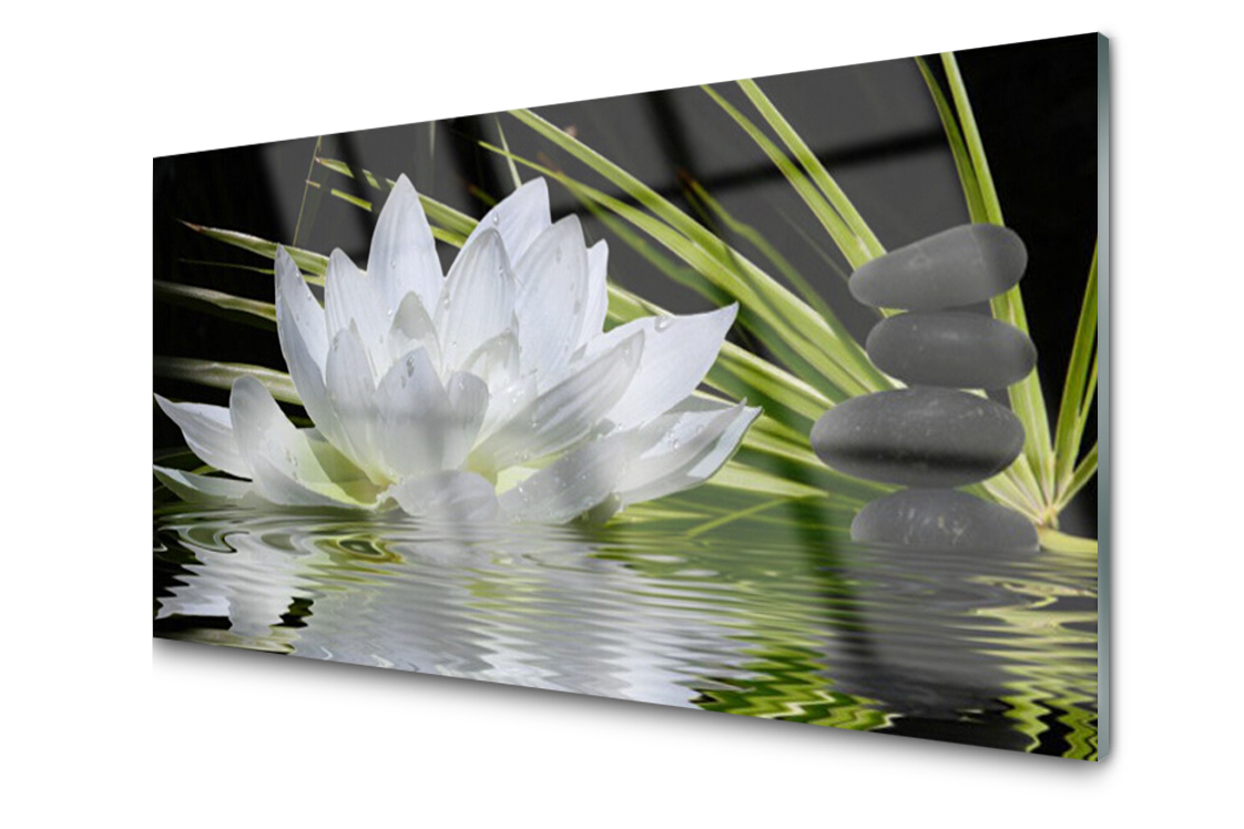 

Panel szklany Płytka Kwiaty Zen Woda 140x70