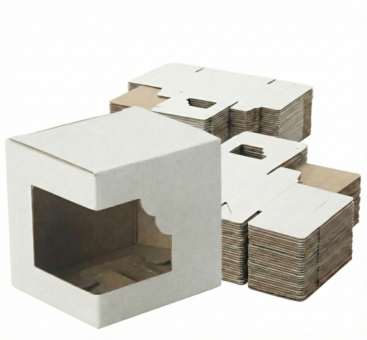 Pudełko Na Kubek Z Okienkiem Opakowanie Kartonik Na Kubki 330ml x100 szt.