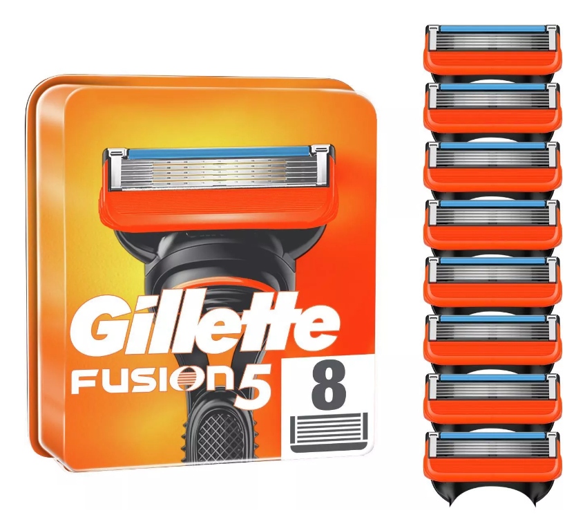 Sada 5 hlavic do holicího strojku gillette Fusion Original (8 kusů