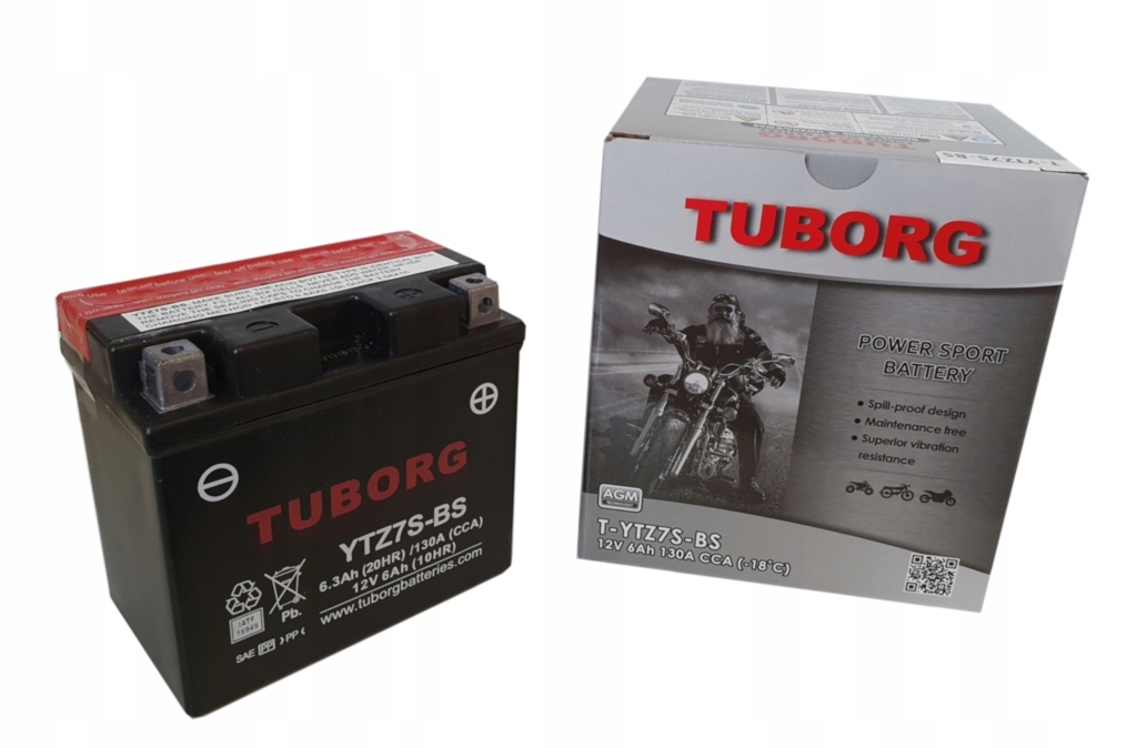Akumulator Tuborg YTZ7S-BS 12V 6.3Ah 130A AGM
