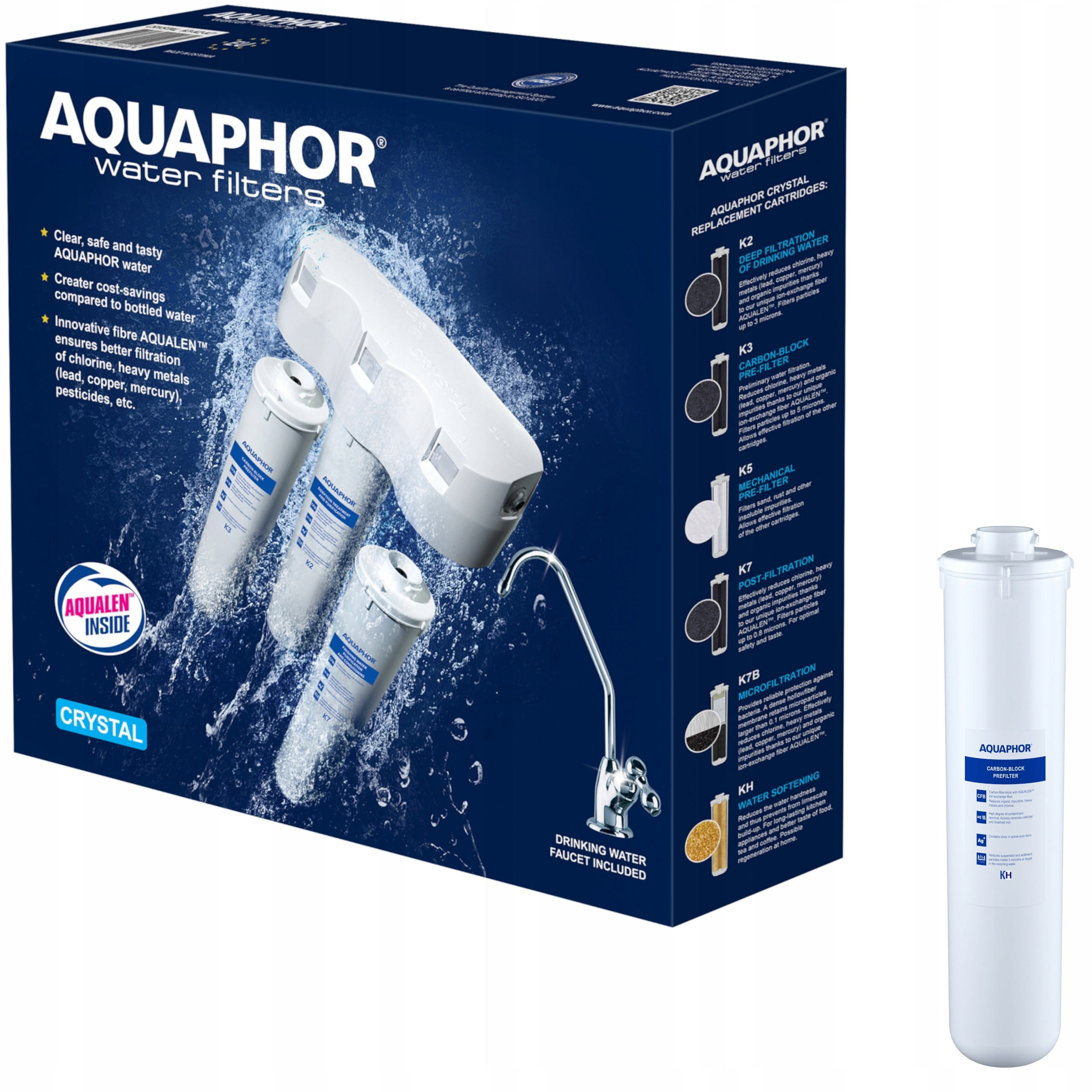 Poddřezový vodní filtr Aquaphor Aquaphor Křišťál H vložka Kh