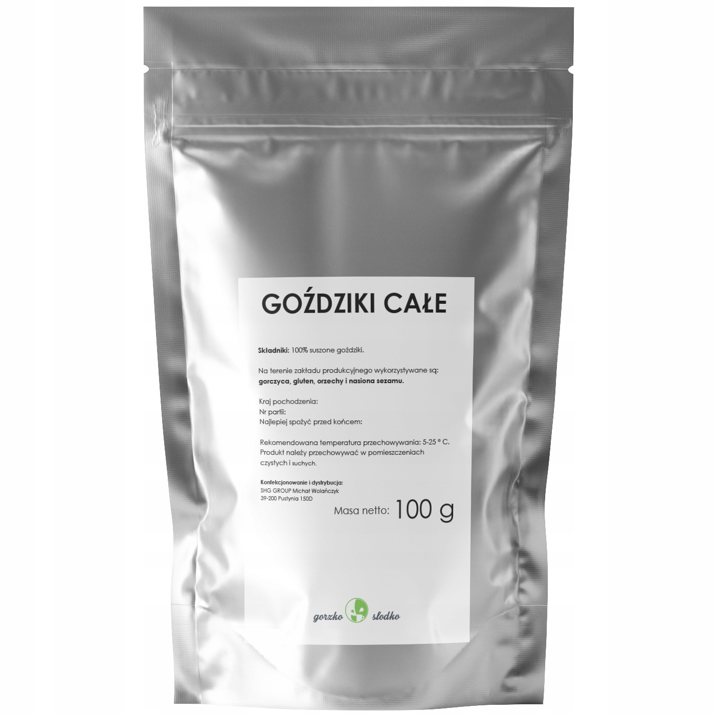 GOŹDZIKI SUSZONE aromatyczna przyprawa 0,1kg Marka Koszyk-Zdrowia