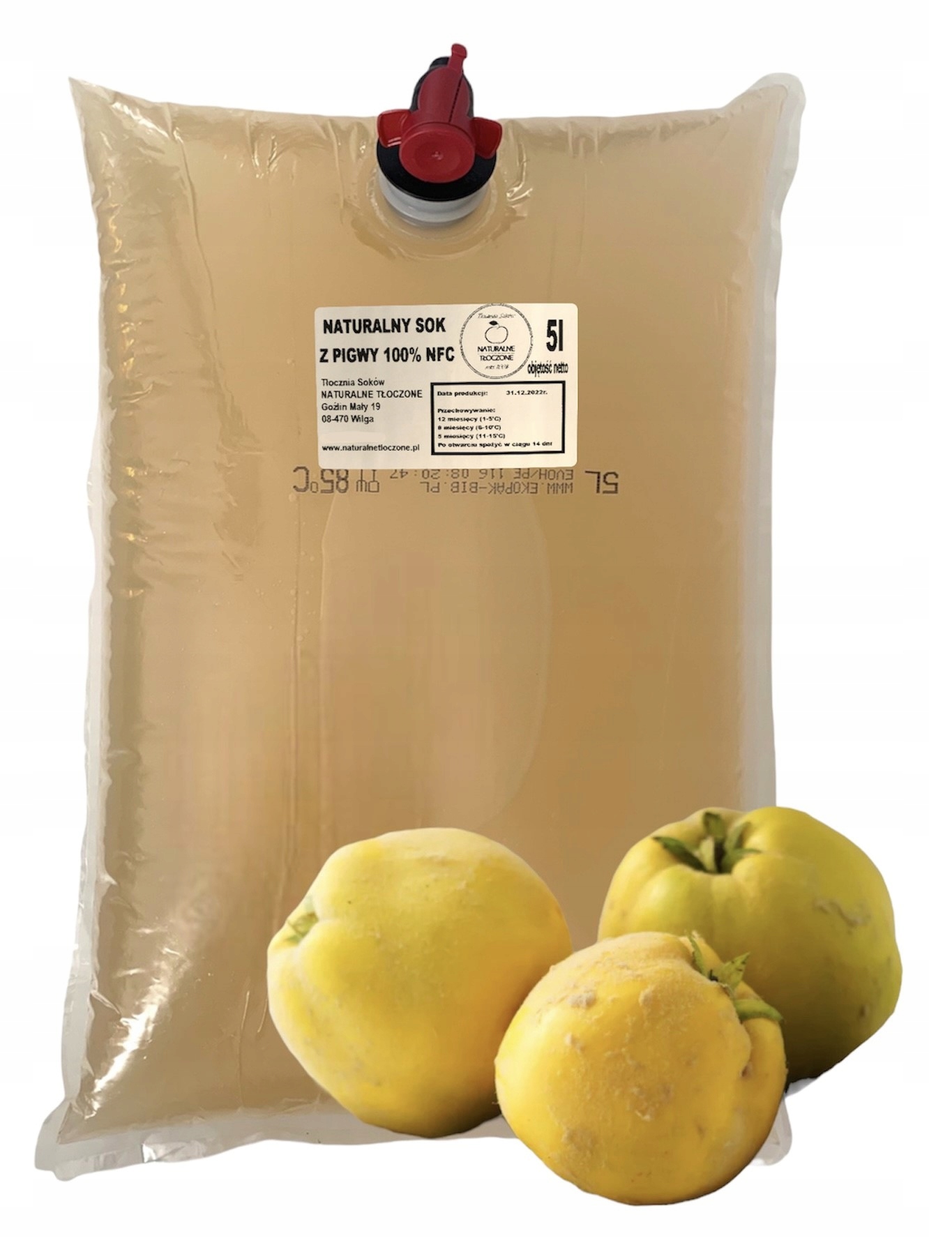 Levně Šťáva z kdoule 100% 5 l (přírodní, lisovaná, kdoule šťáva Nfc)