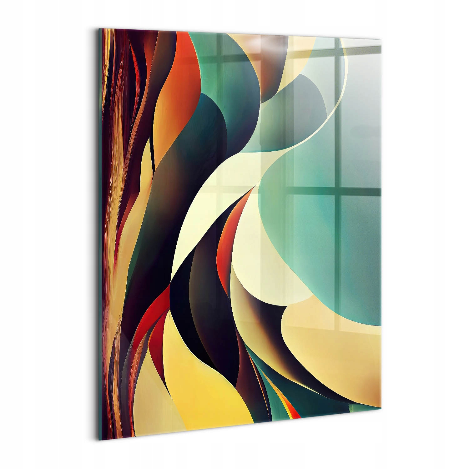Skleněný obraz Nástěnná Dekorace do ložnice Tekuté abstraktní linie pozadí