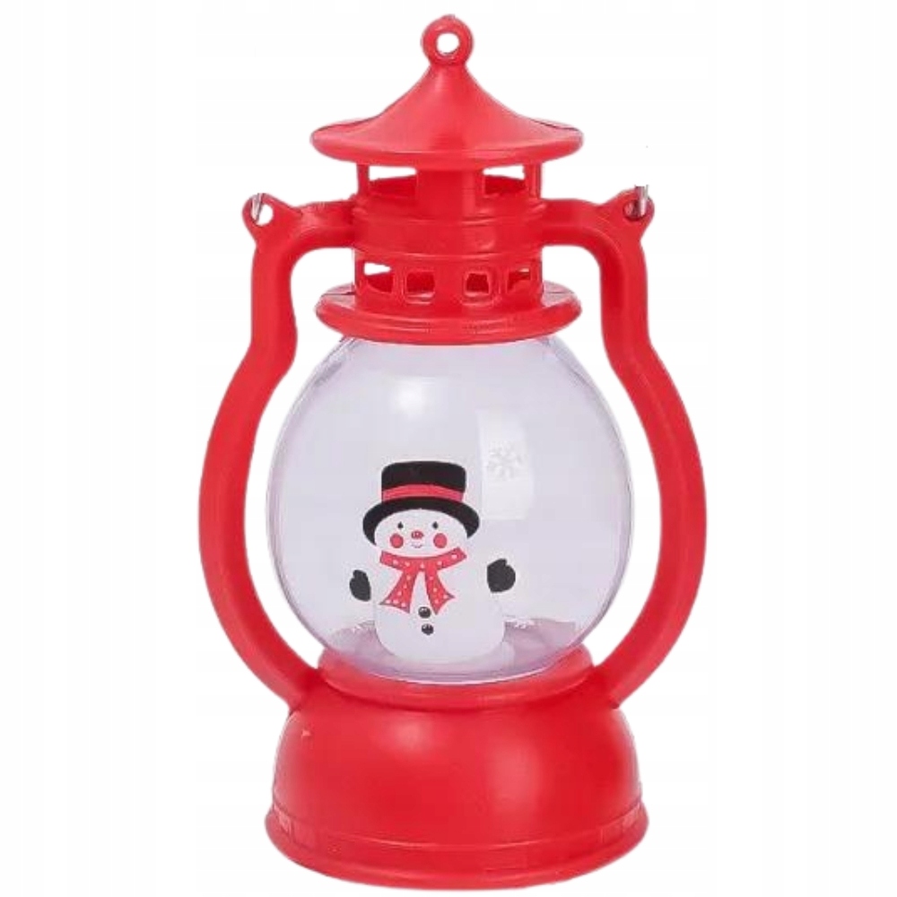 ZNICZ LED 12,6 CM LAMPION ŚWIECZKA BAŁWANEK CZERWONA ŚWIECA NA BATERIE