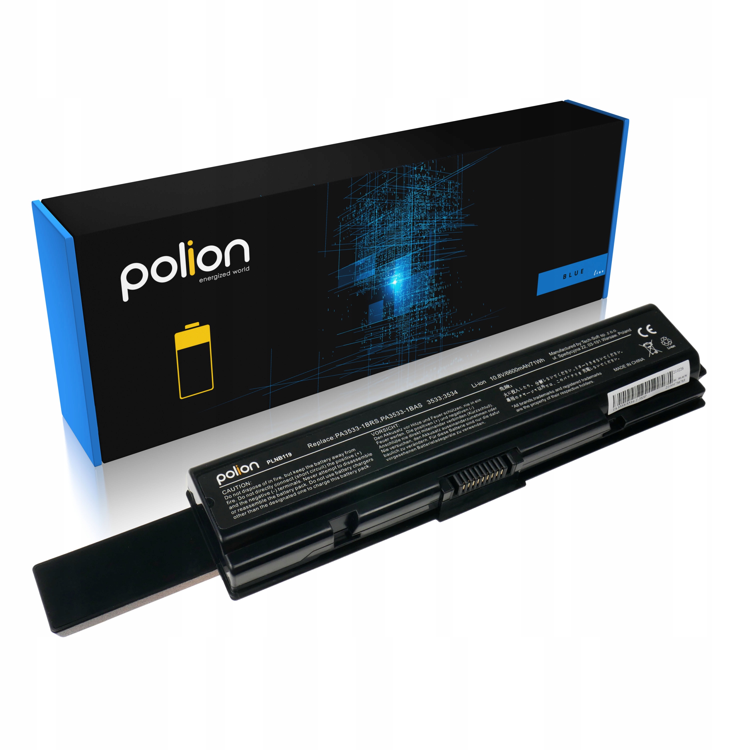 

Bateria PA3534U1BRS do Toshiba A505 L300 L500 Duża