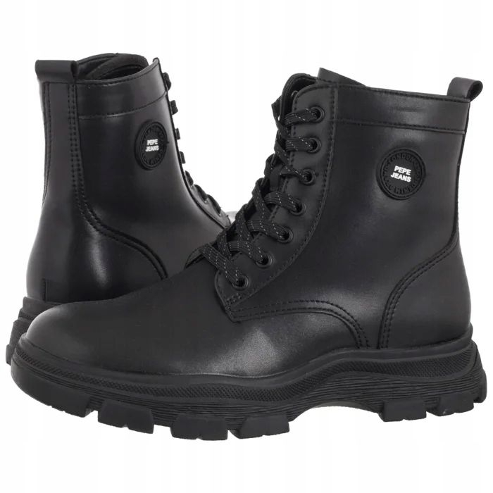 Dámské Boty Kotníkové Boty Pepe Jeans Track Night Black PBS500002 999 Černé