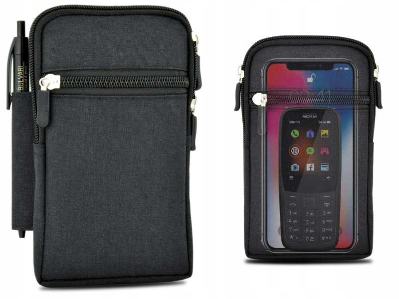 

Etui kabura do paska czarna na telefon pancerny