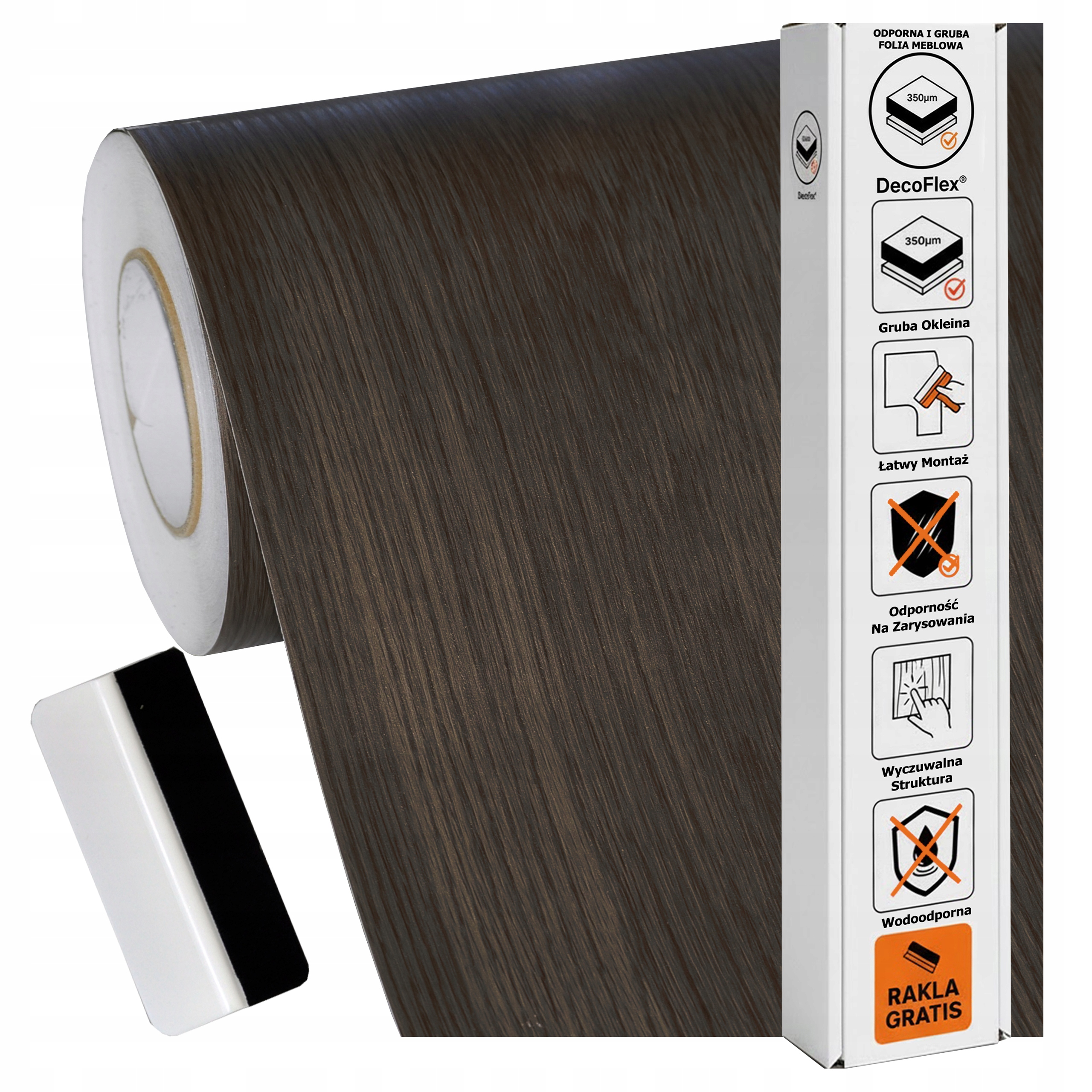 Nábytková dýha Samolepicí 60x400 cm Pracovní deska Dveře Silná struktura Dřevo