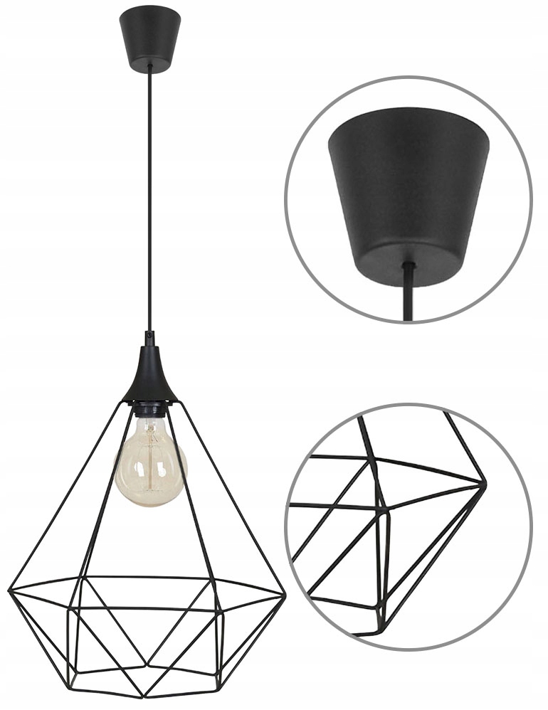 Lampa Wisząca Sufitowa Diament Nowoczesna LOFT LED EAN (GTIN) 5907628960486