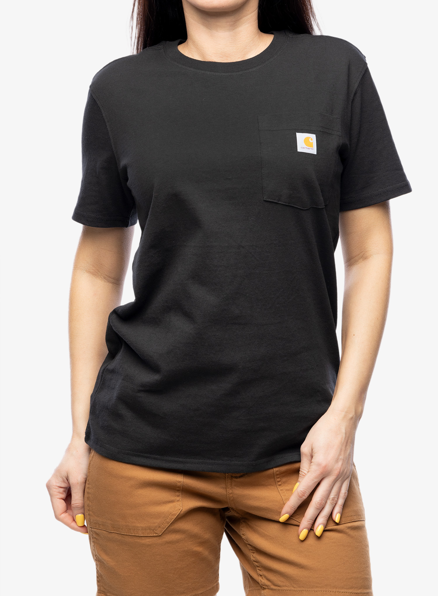 Tričko bavlněné Carhartt Workwear Pocket S/s T-Shirt černá Xs