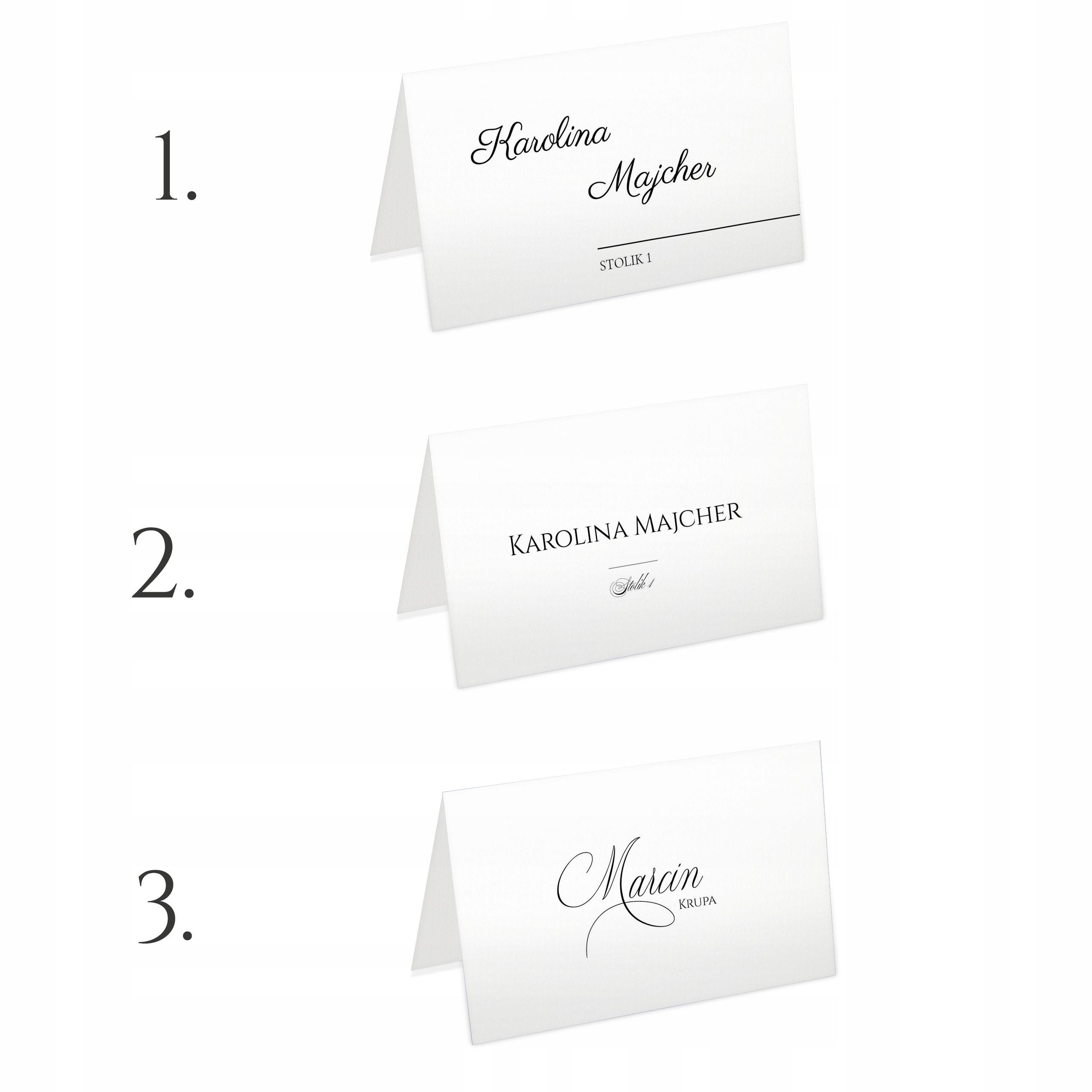 MINIMALISTYCZNE Winietki na stół ślub 4szt KREATOR EAN (GTIN) 6095420232272