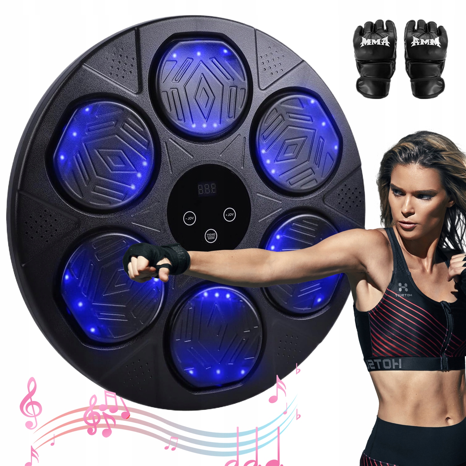 Trening Bokserska Ściana W Music Boxing Machine Bluetooth Muzyka Bokserska