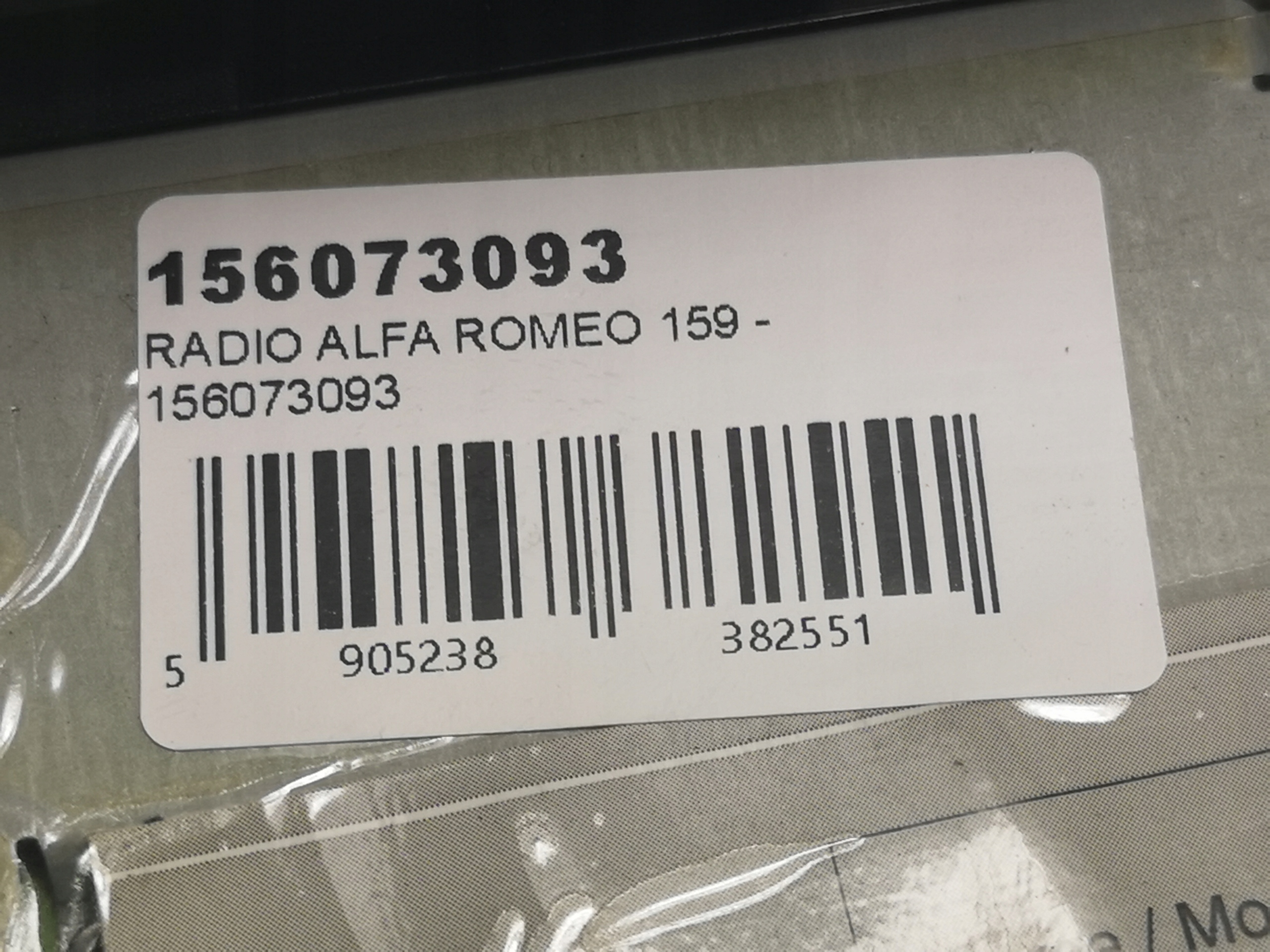 RADIO CD ALFA ROMEO 159 / BRERA COUPE 2005-2011 / 156073093