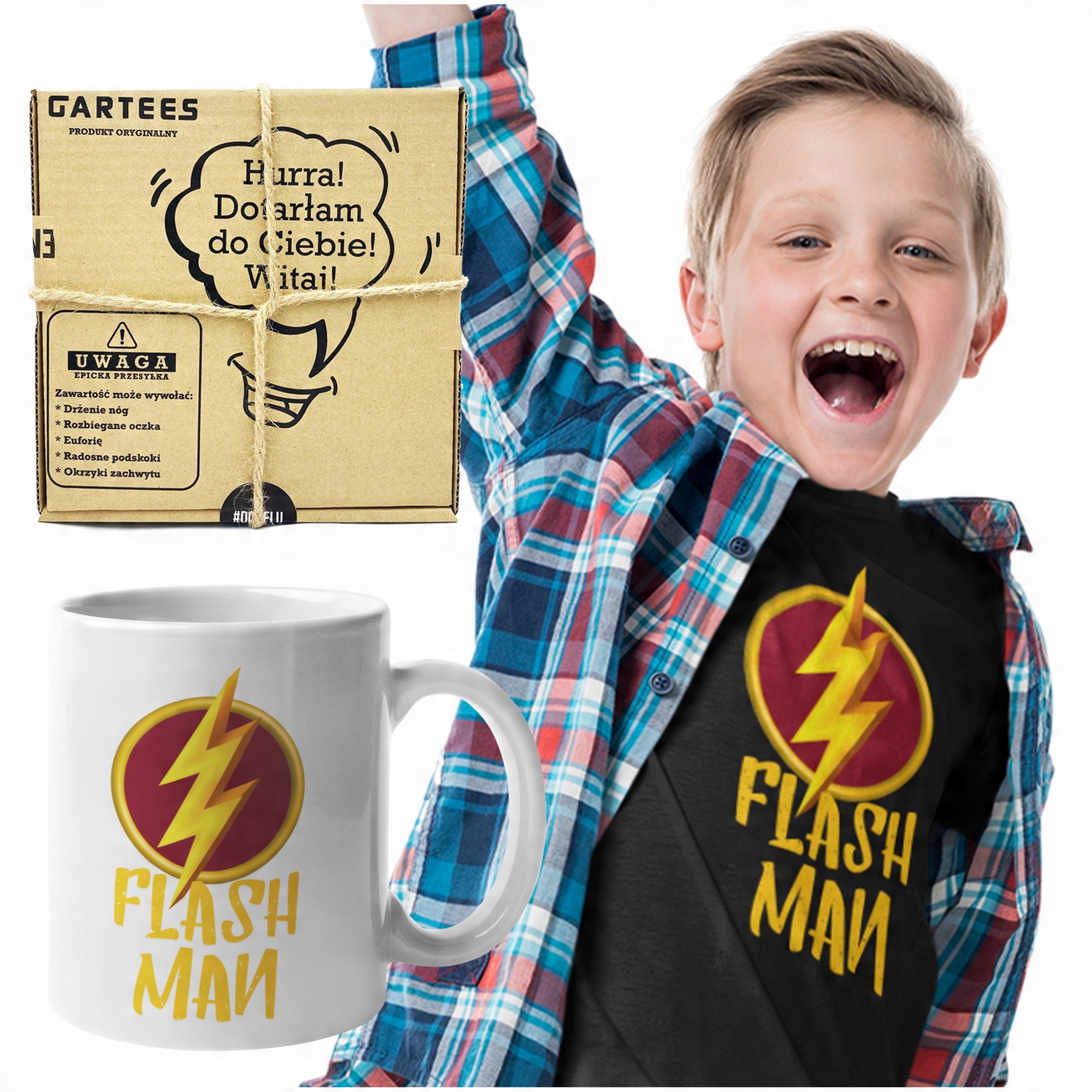 

Koszulka Kubek Logo Flash Man Prezent Dla Chłopca