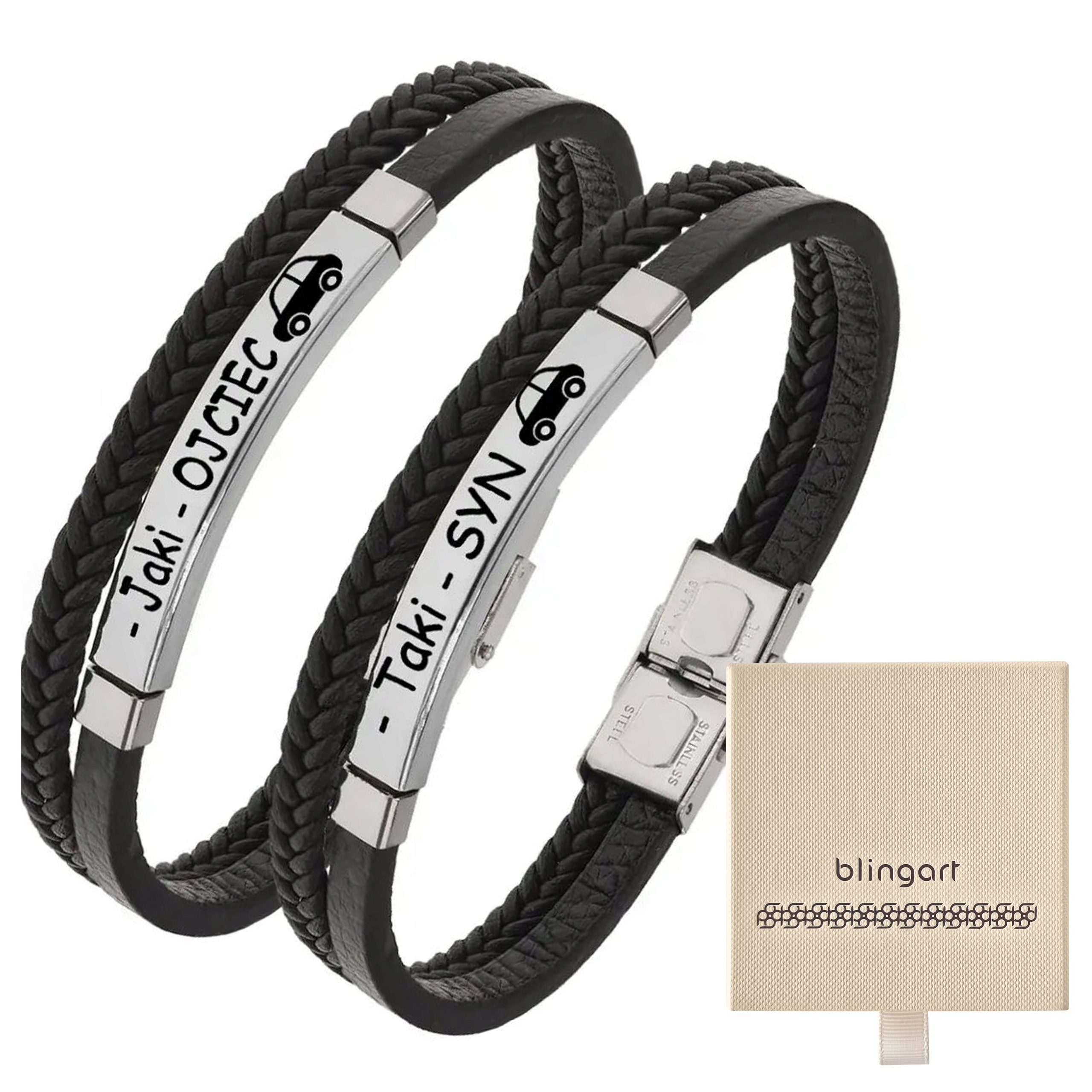 Kožené Náramky pro tátu a syna Dárek ke Dni otců Blingart