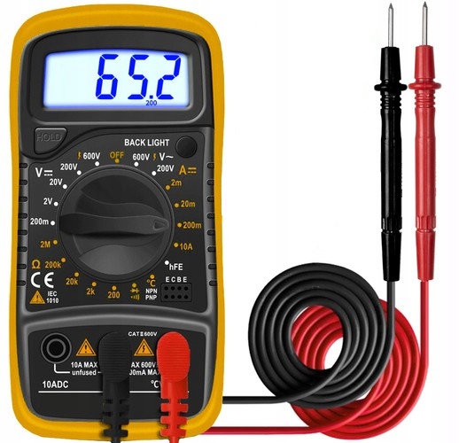 Multimetr Měřič Proudu Tester Napětí LCD