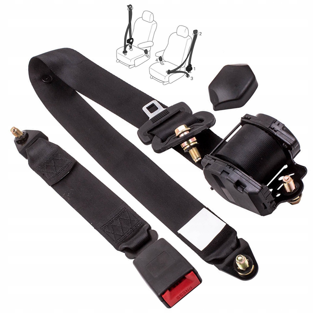 3-bodový bezpečnostní pás do auta, univerzální