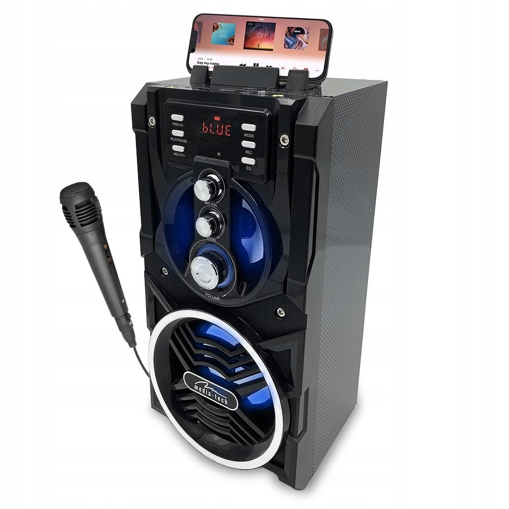 Kompaktný Bluetooth Stereo reproduktor s Wooferom a Karaoke 800W Pmpo