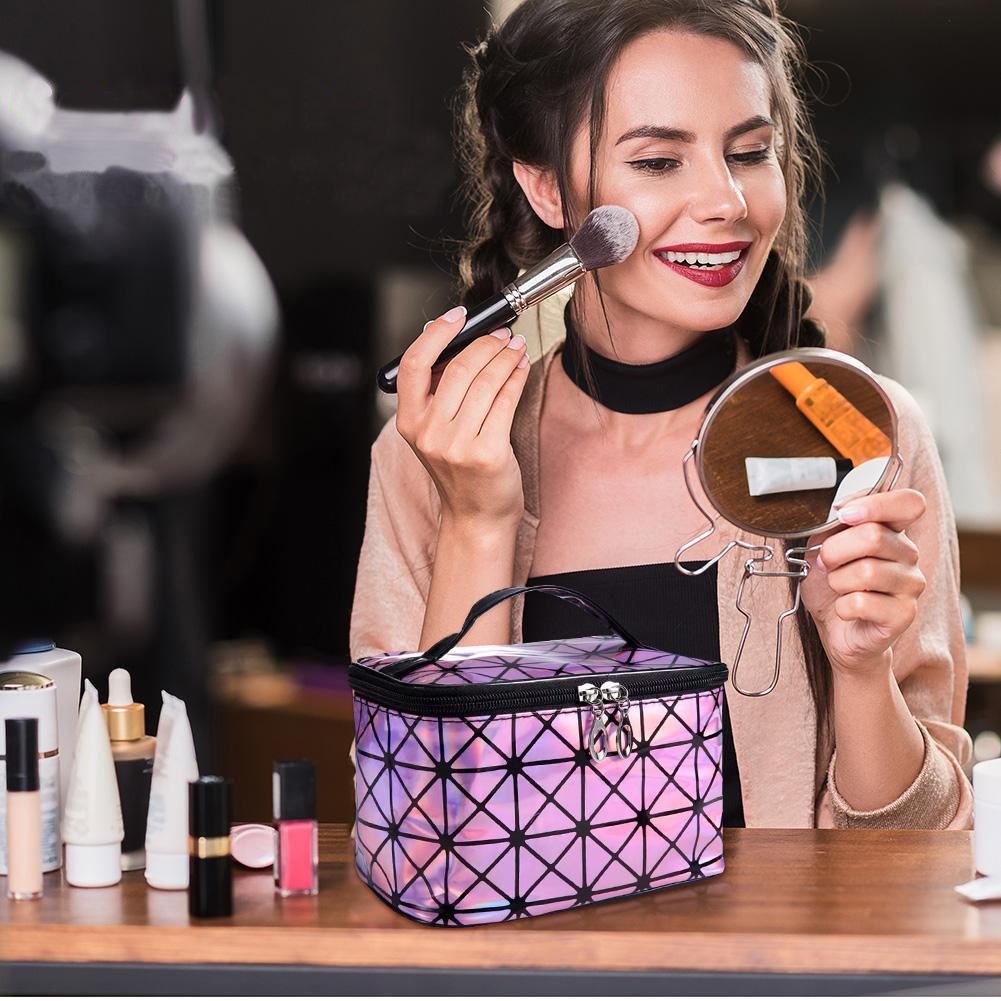 KOSMETYCZKA DAMSKA PODRÓŻNA NA KOSMETYKI PĘDZLE LEKI KUFEREK ORGANIZER Wielkość mała (nie mieszcząca A4)