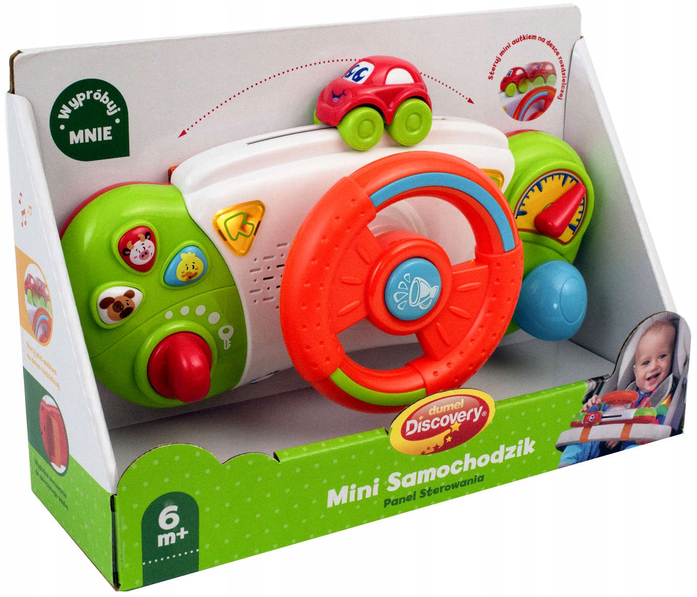 

Dumel Mini samochodzik kierownica 6m+