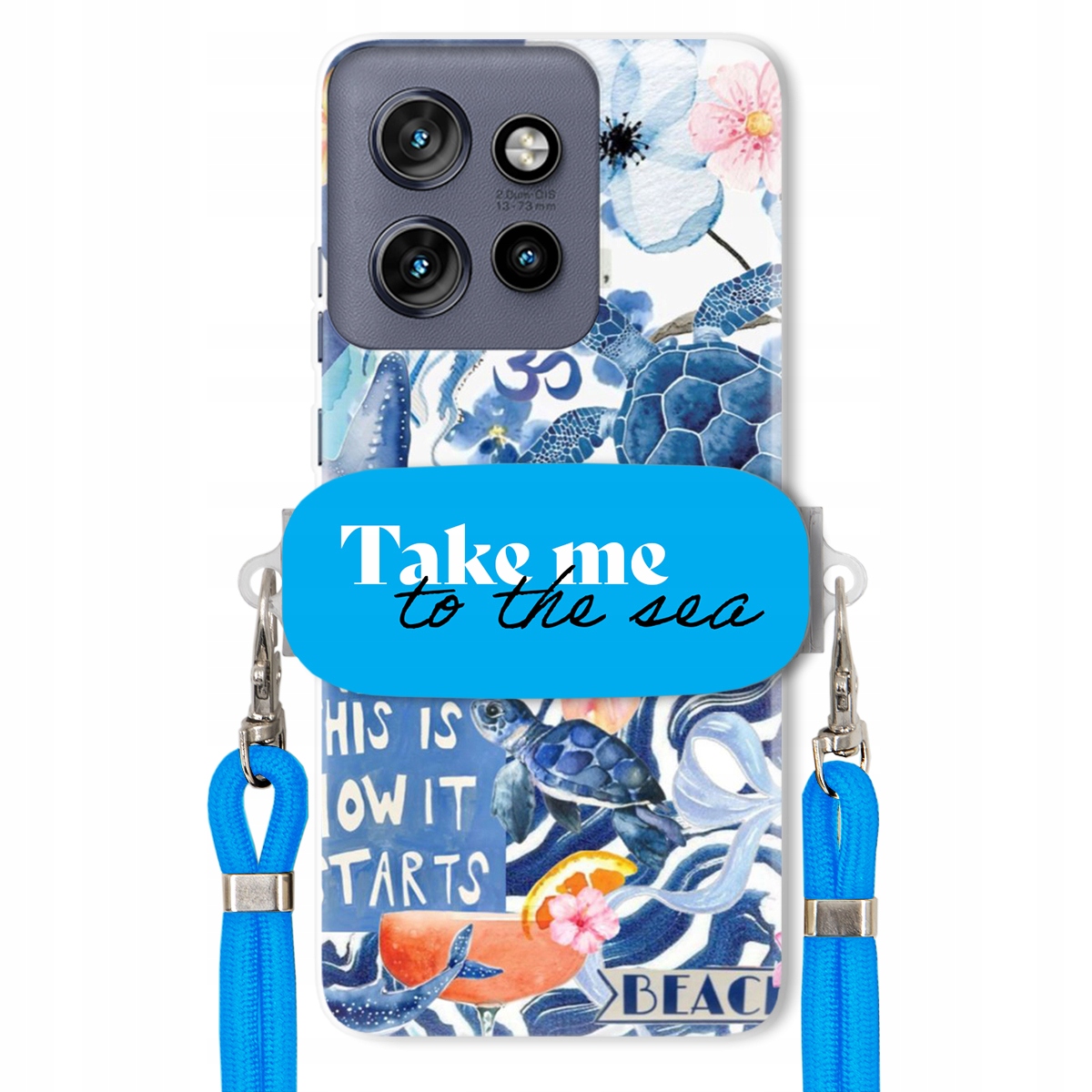 Puzdro pre Motorola Edge 50 Neo Premium Vodítko Blue Držiak Take Me To The Sea