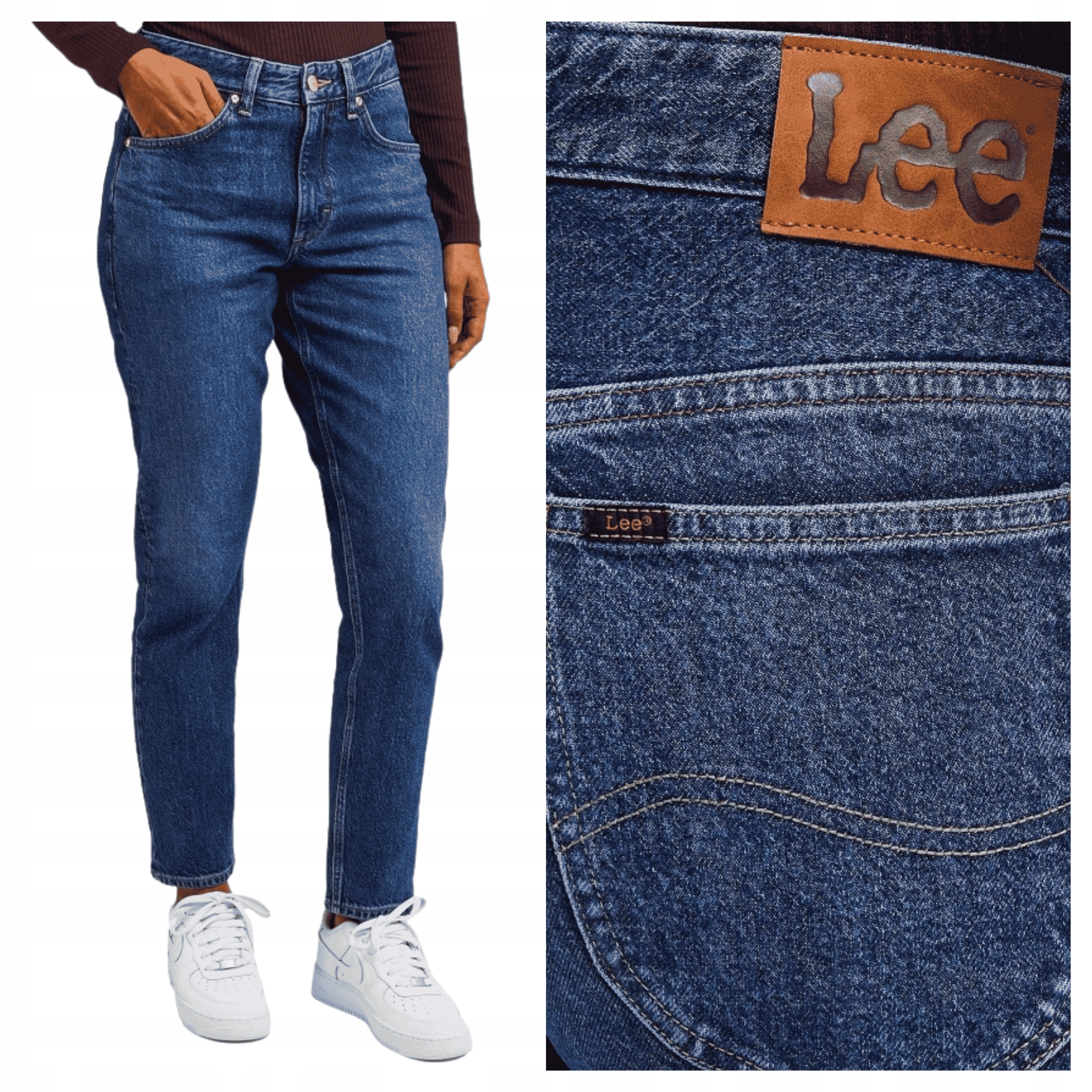 Dámské kalhoty Lee Rider Indigo Revival Modré Džínové W29 L31