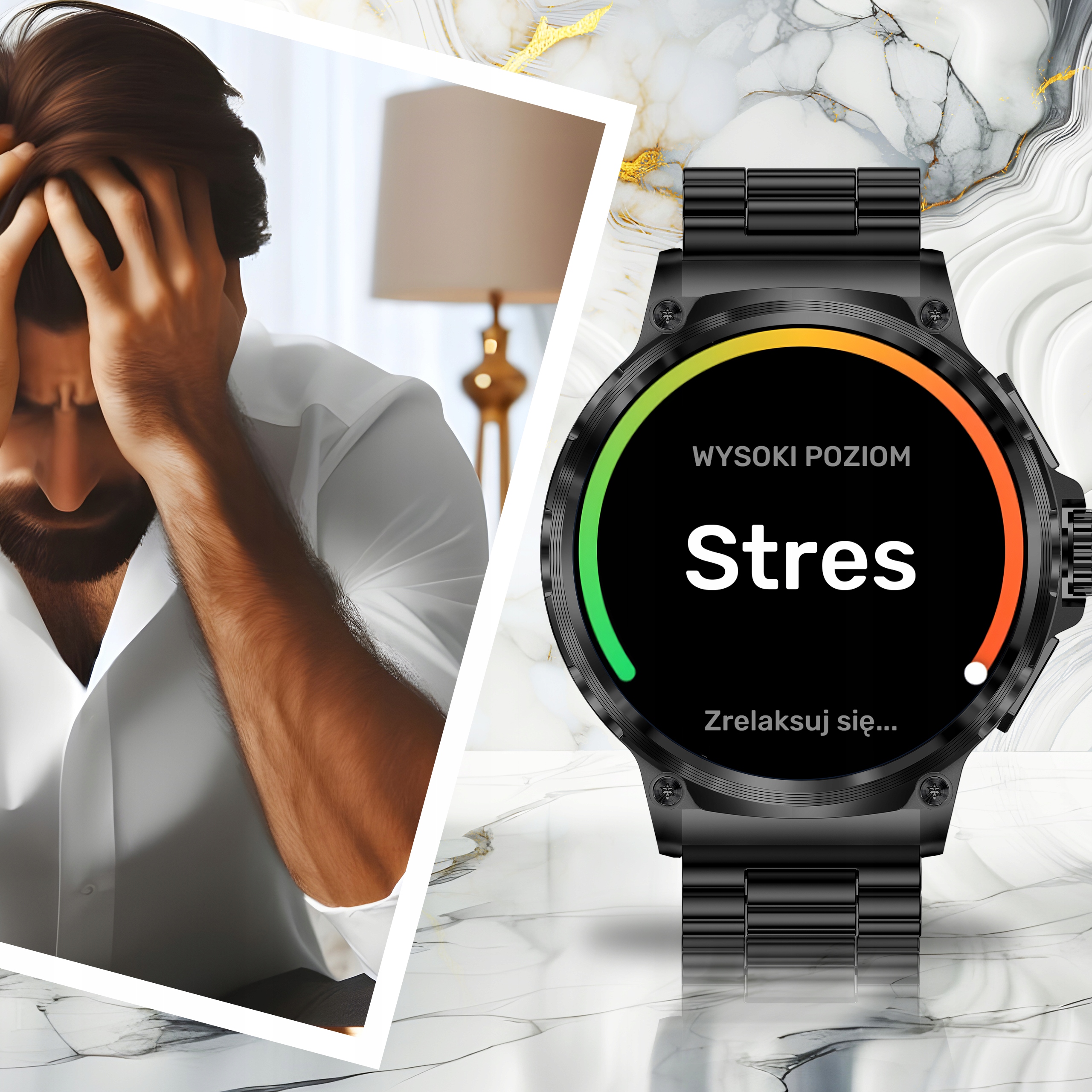 SMARTWATCH ZEGAREK MĘSKI MENU ROZMOWY POLSKIE SPORT BATERIA 710 mAh PL PULS Kompatybilność systemowa Android iOS Windows Phone