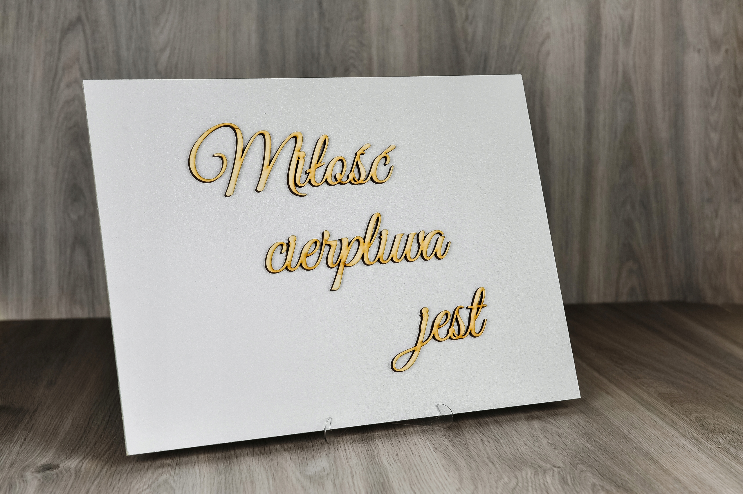 Ślub Wesele Tabliczki z Hymnem o Miłości zestaw 30x40 Marka Dekor Laser