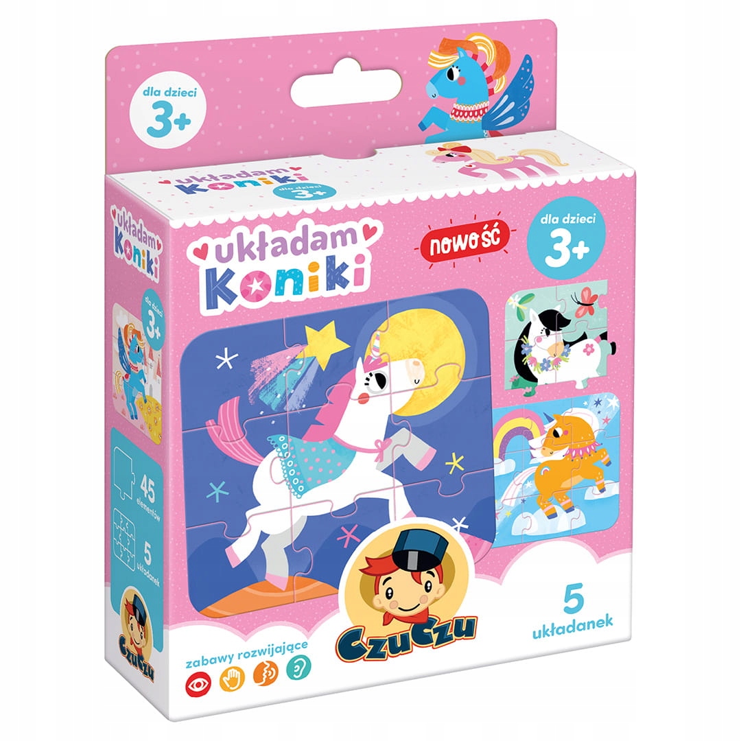CZUCZU UKŁADAM KONIKI PIERWSZE PUZZLE 3+