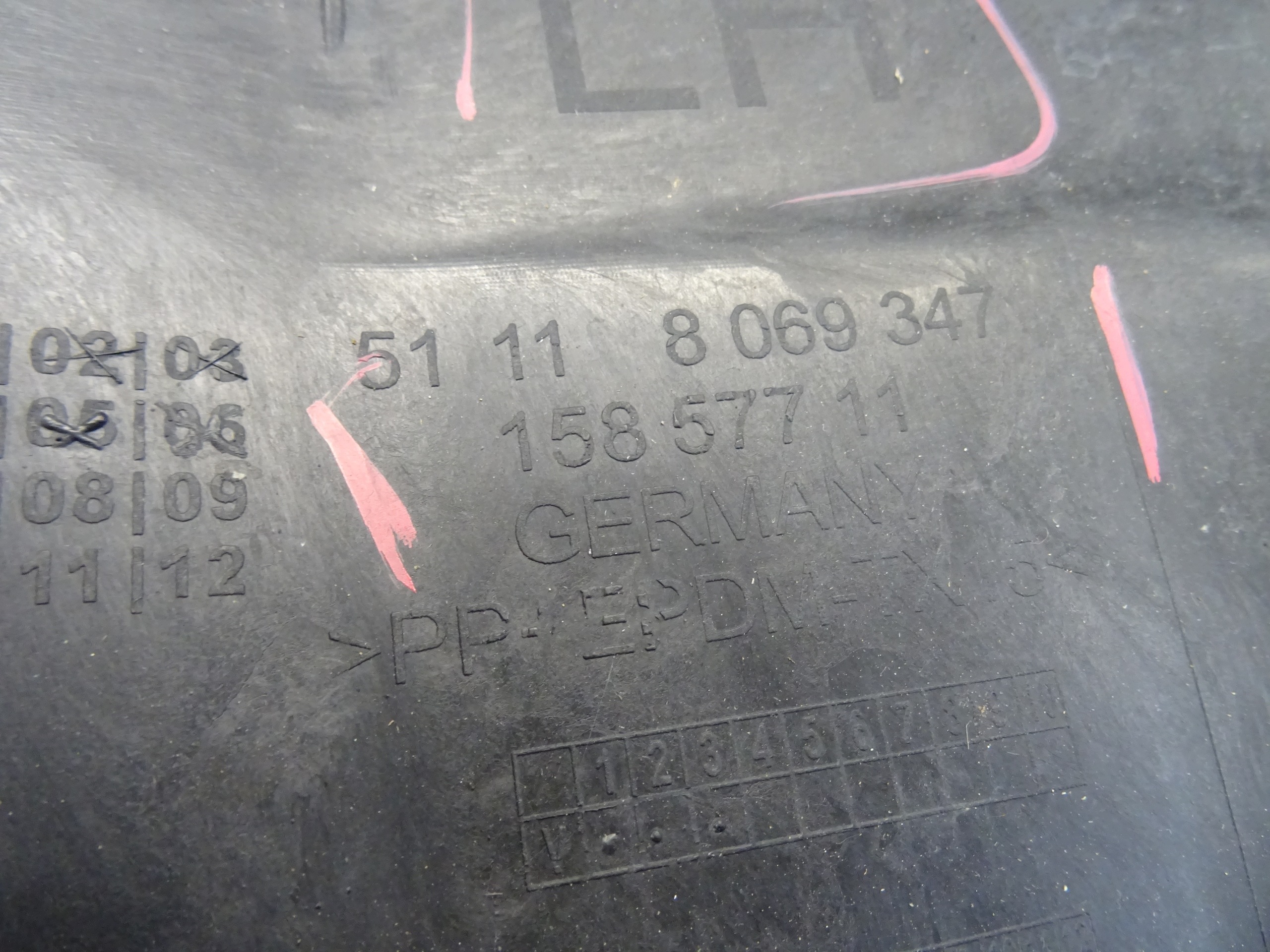 holder of a bumper left front BMW 3 G20 G21 m-packet 51118069347