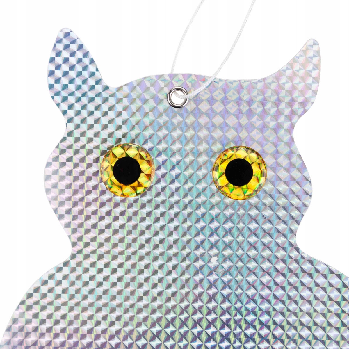 ODSTRASZACZ GOŁĘBI SZPAKÓW PTAKÓW ODBLASKOWA SOWA siedząca HOLOGRAM DZWONKI Marka Martom