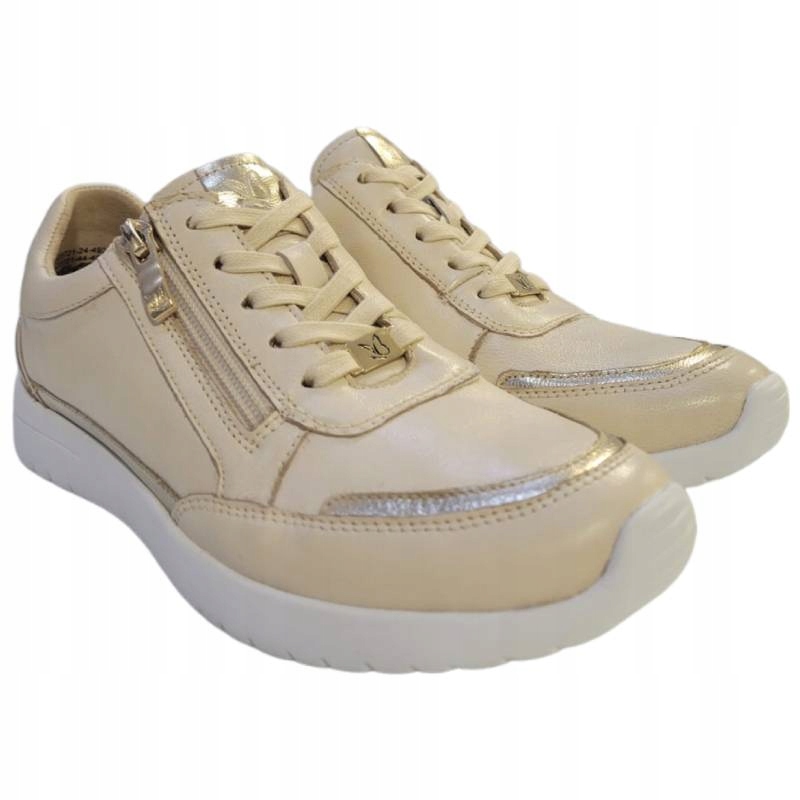 Caprice 9-23721-44 492 krémové polobotky vel. 39 přírodní kůže Kochland