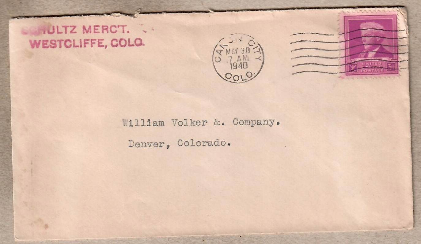 USA, 1940 r. koperta, postac