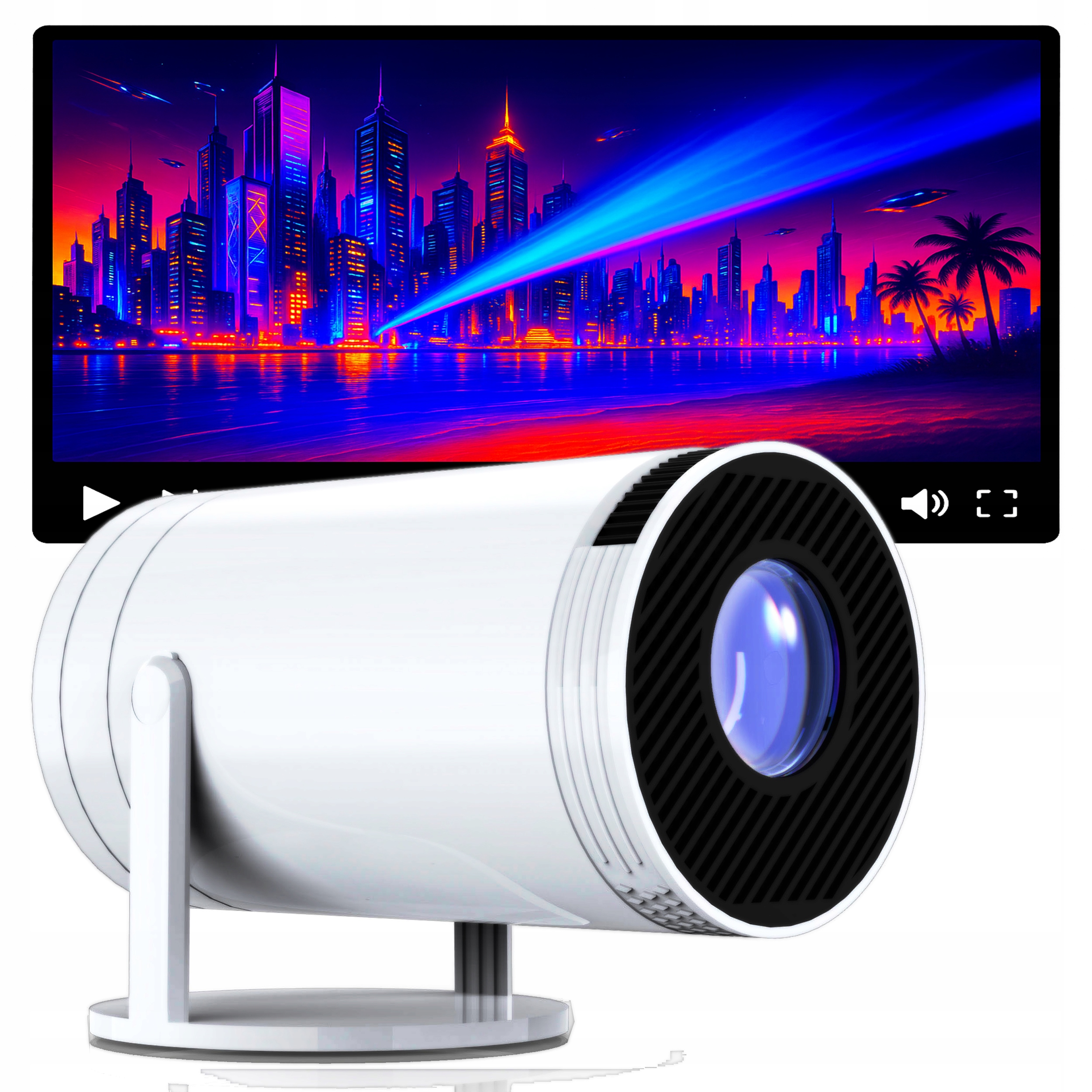Mini Prenosný Projektor DreamCatcher Z40 Prúdový Projektor Full Hd 4000 LM Rotačný