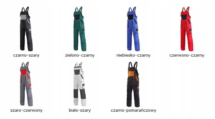 TANIE SPODNIE ROBOCZE LUX JOSEF CZARNO-SZARE 52 Rozmiar 52