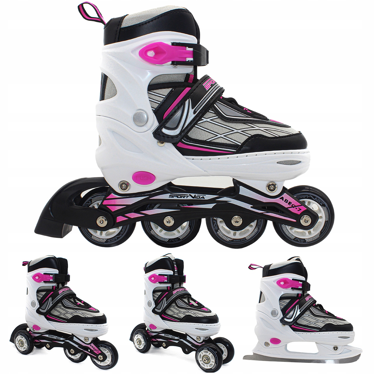 

Łyżworolki Rolki Regulowane Łyżwy 4w1 39-42 Abec7