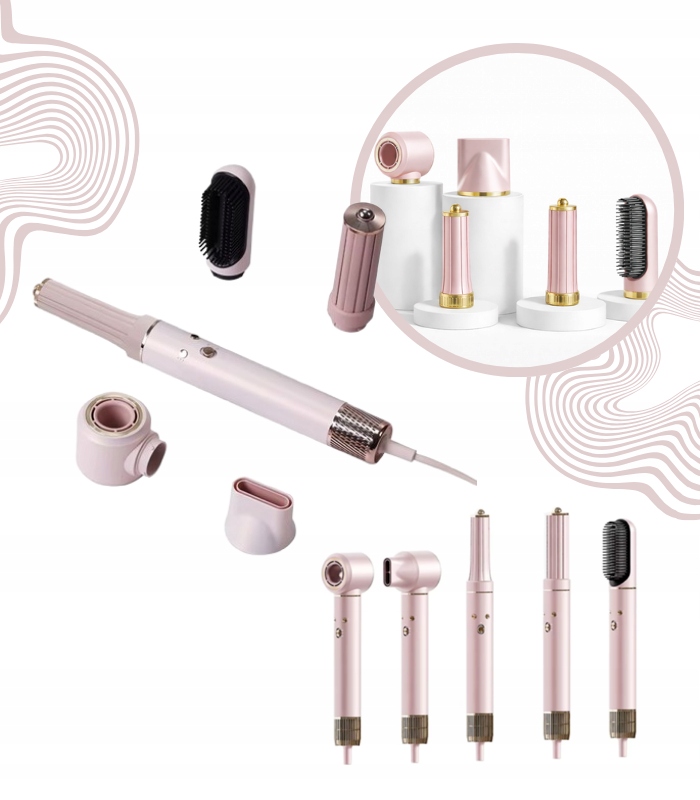 Vysoušeč vlasů 5v1 3 rychlostí proudění vzduchu 3 úrovně teploty Ionizace