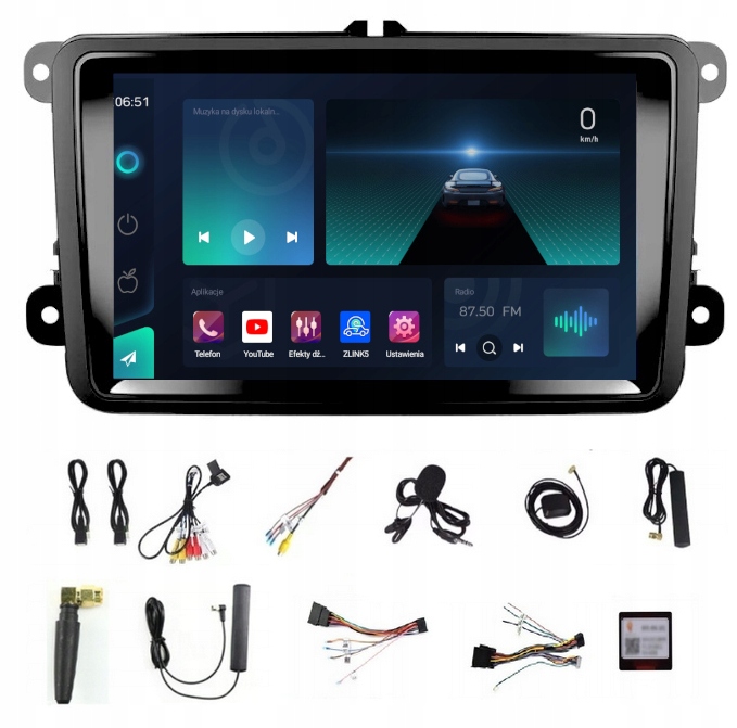 Rádio Android Seat Leon Toledo Gps Bt Wifi Usb 4GB 64GB Modem Sim