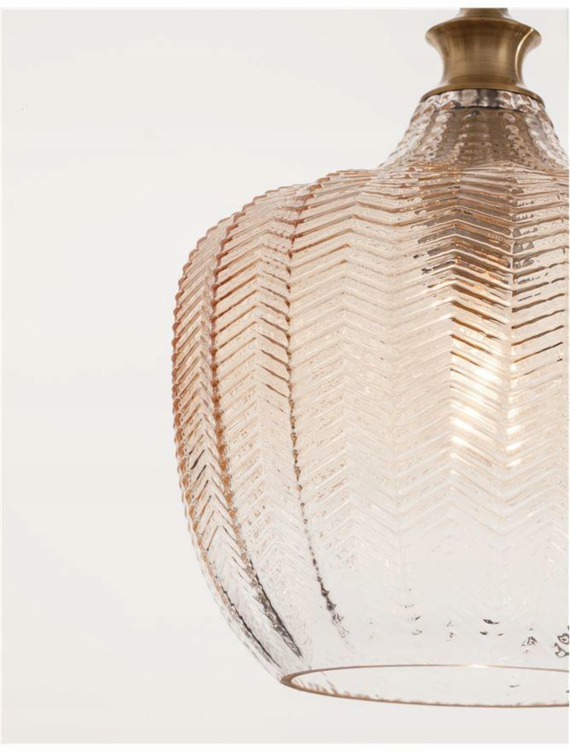 Nova Luce závěsné svítidlo Loni mosazný kov šampaň sklo E27 1x12W 230V IP20