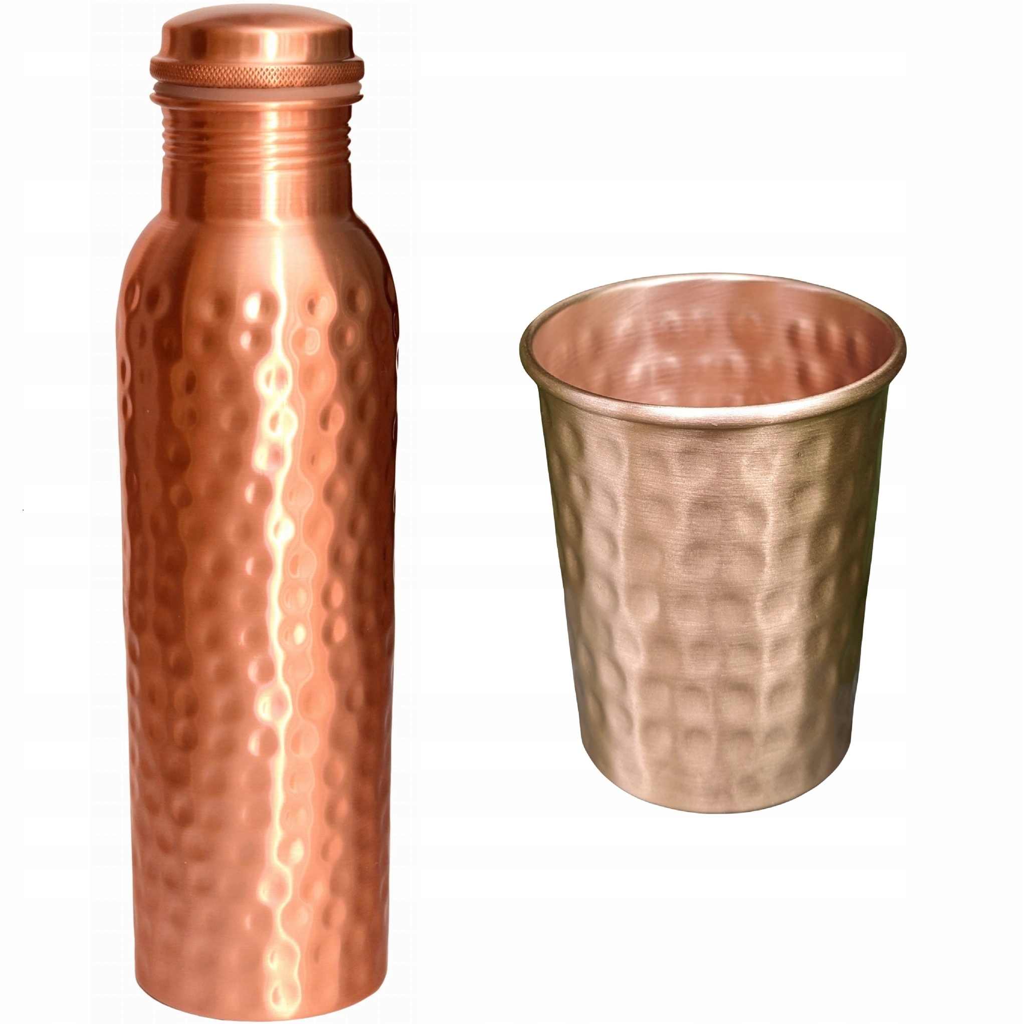 Antibakteriální Měděná Láhev lahev na pití 1L Kladívková skleněná 250 ml Yuva