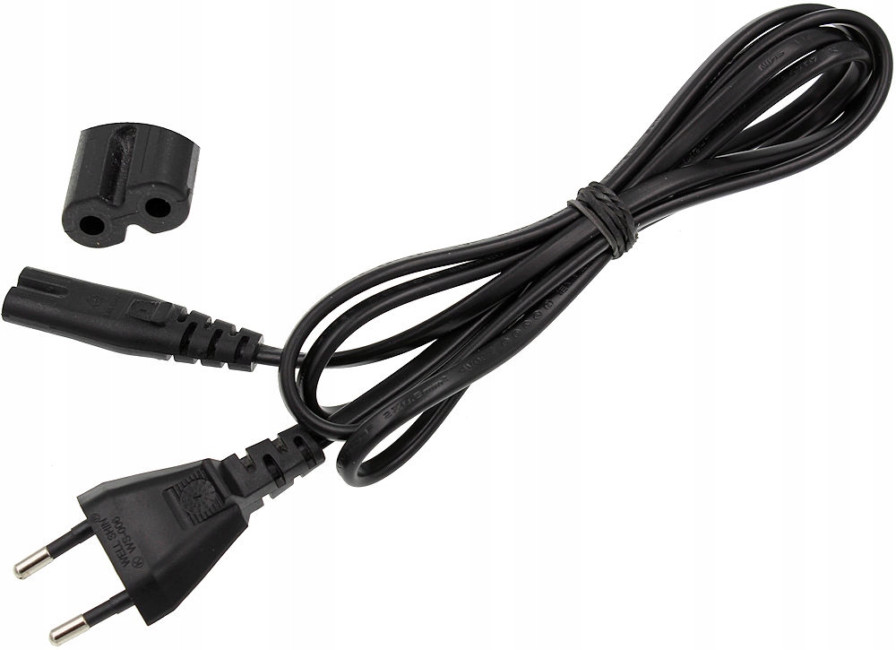 Kabel Przewód Zasilający C7 2PIN 1,5m Ósemka do Tv Rtv