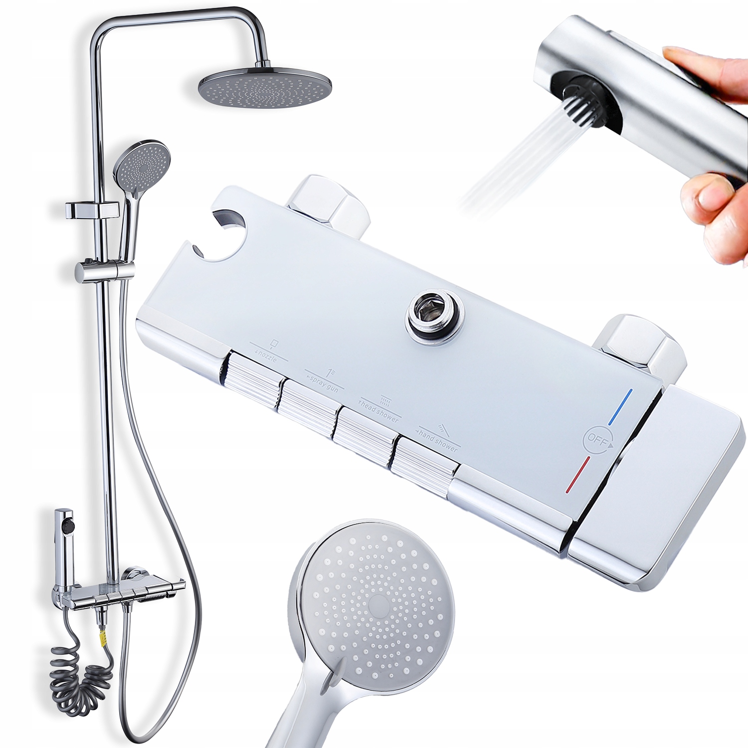 Sprchová Súprava Kolumna S Dažďovou Batériou 3v1