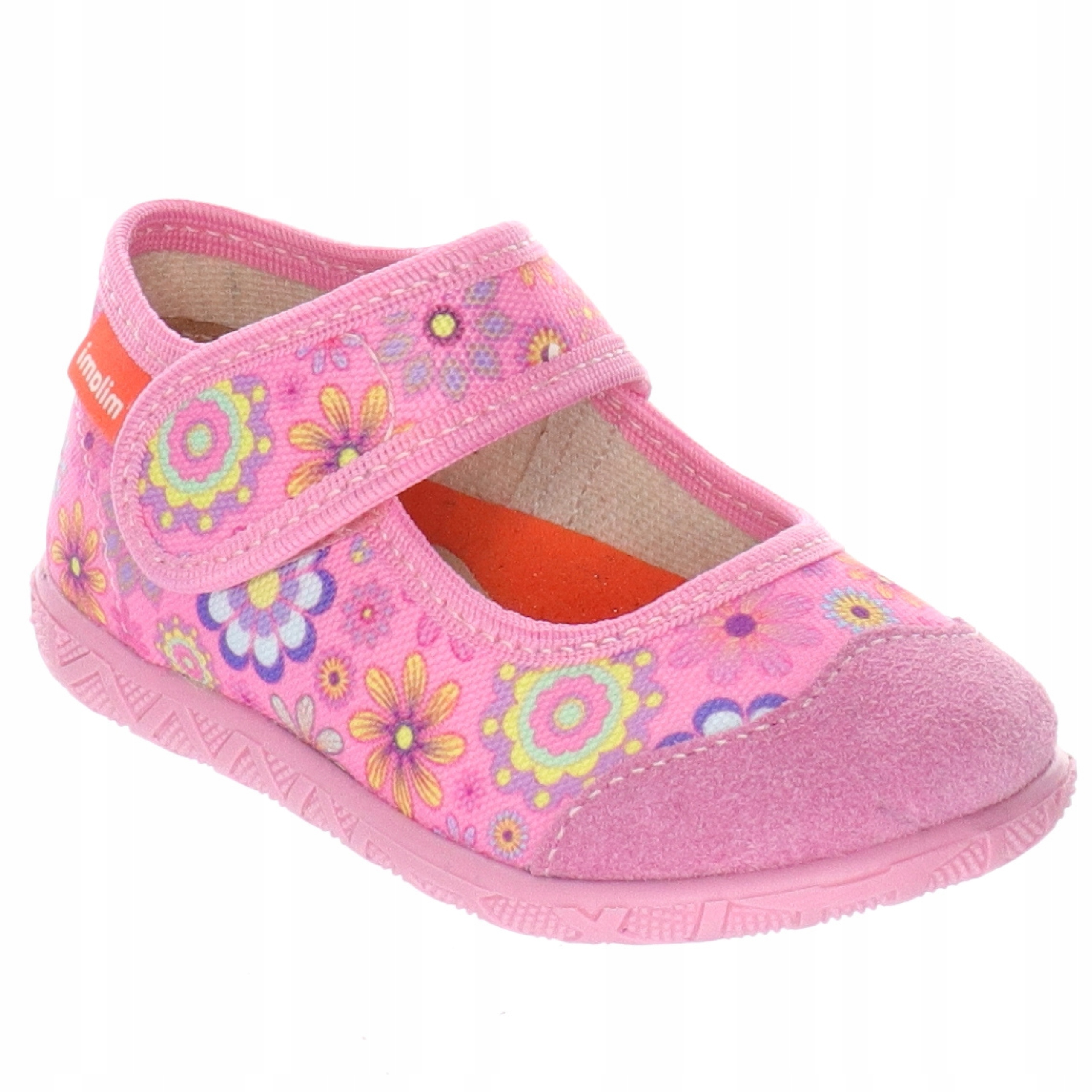 Pantofle Kapcie Dziecięce Milami Open Pink Flowers R.22