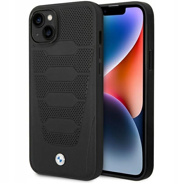 Pouzdro Bmw BMHCP14S22RPSK iPhone 14 15 13 6,1" černá/černá kožená sedadla