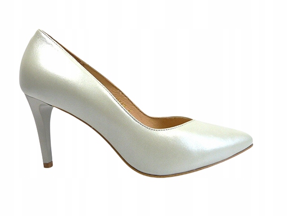 Boty Sala 37 seledinové kožené lodičky na 8 cm vysokém podpatku, mátové boty