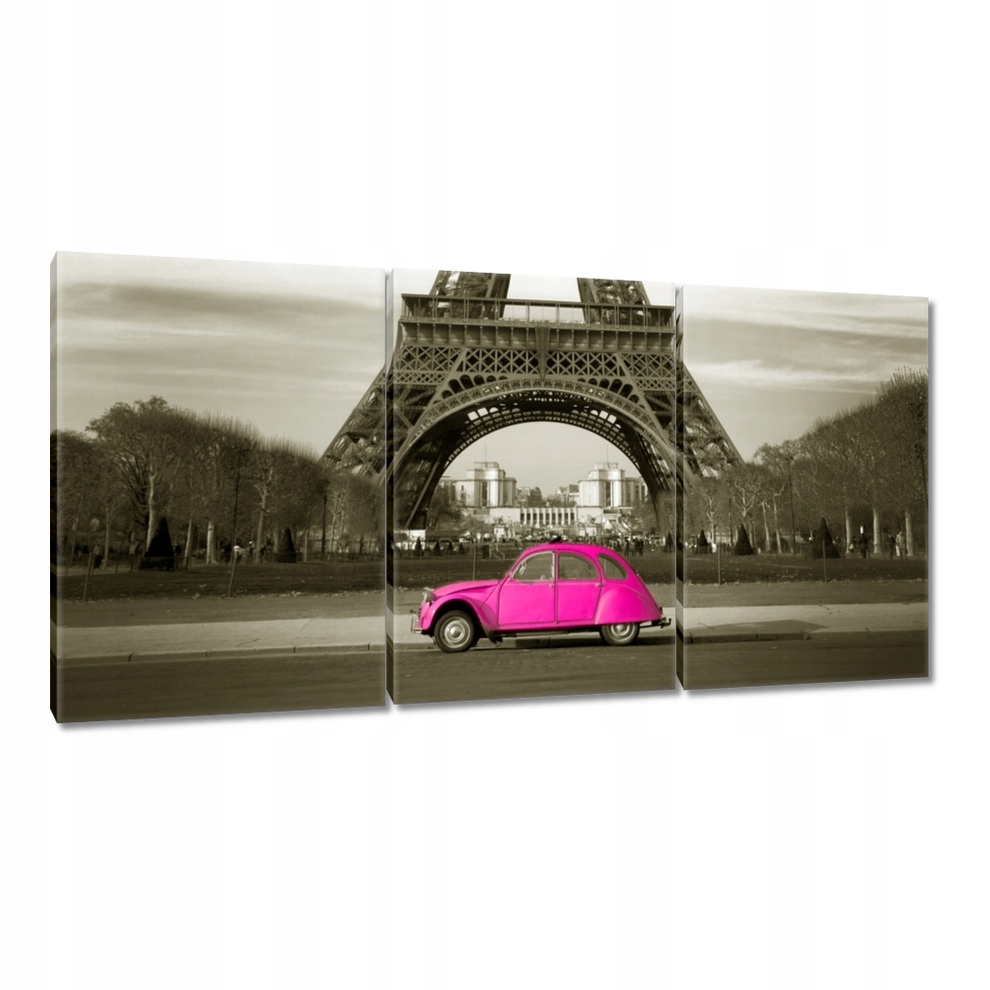 

Obrazy 120x60 Różowy Citroen w Paryżu