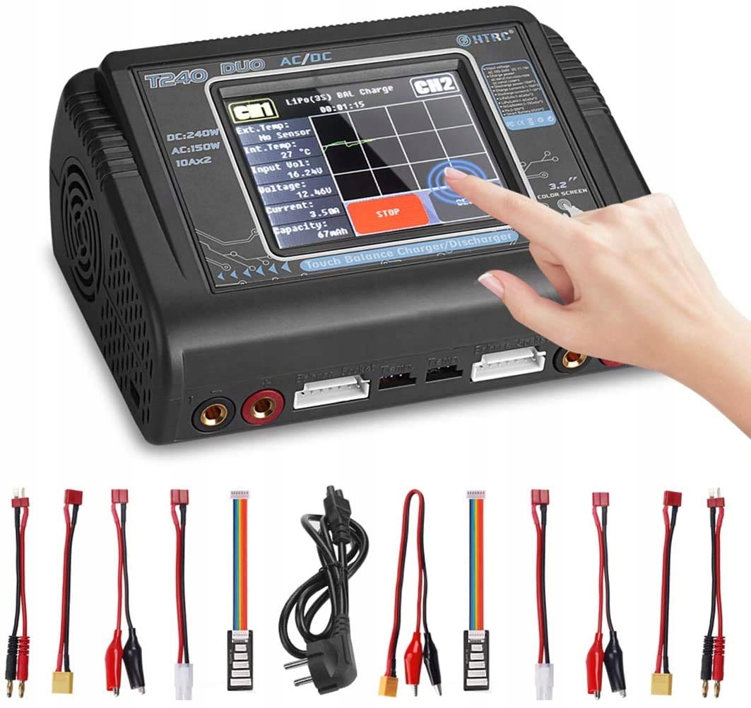 Htrc NiMH nabíječka AC150W DC 240W 10A pro LiPO Lilon Life LiHV NiCD Pb