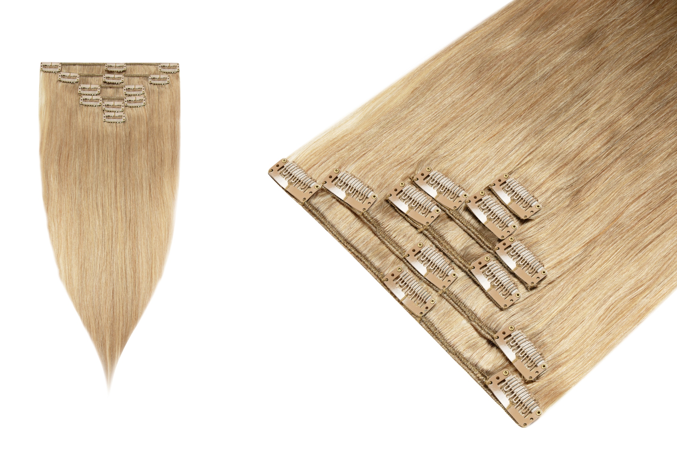 Clip In Příčesek Do Vlasů Přírodní Připínáčky Klipsy 40 cm 6 pásků 120 g BestHair